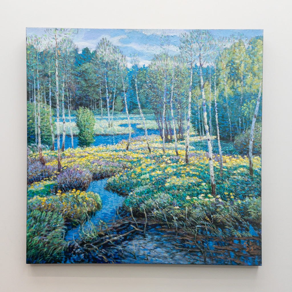 Summer Hardy Lake #3 | 36" x 36" Acrylic on Canvas Shi Le