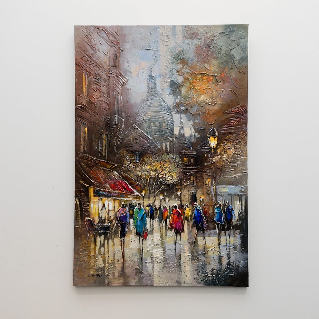 Montmartre Beauty | 36&quot; x 24&quot; Acrylic on Canvas Irene Gendelman