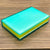 Light Reading - Aqua Marine/Yellow | 1.5" x 8" x 5" Kilnformed Glass Bob Leatherbarrow