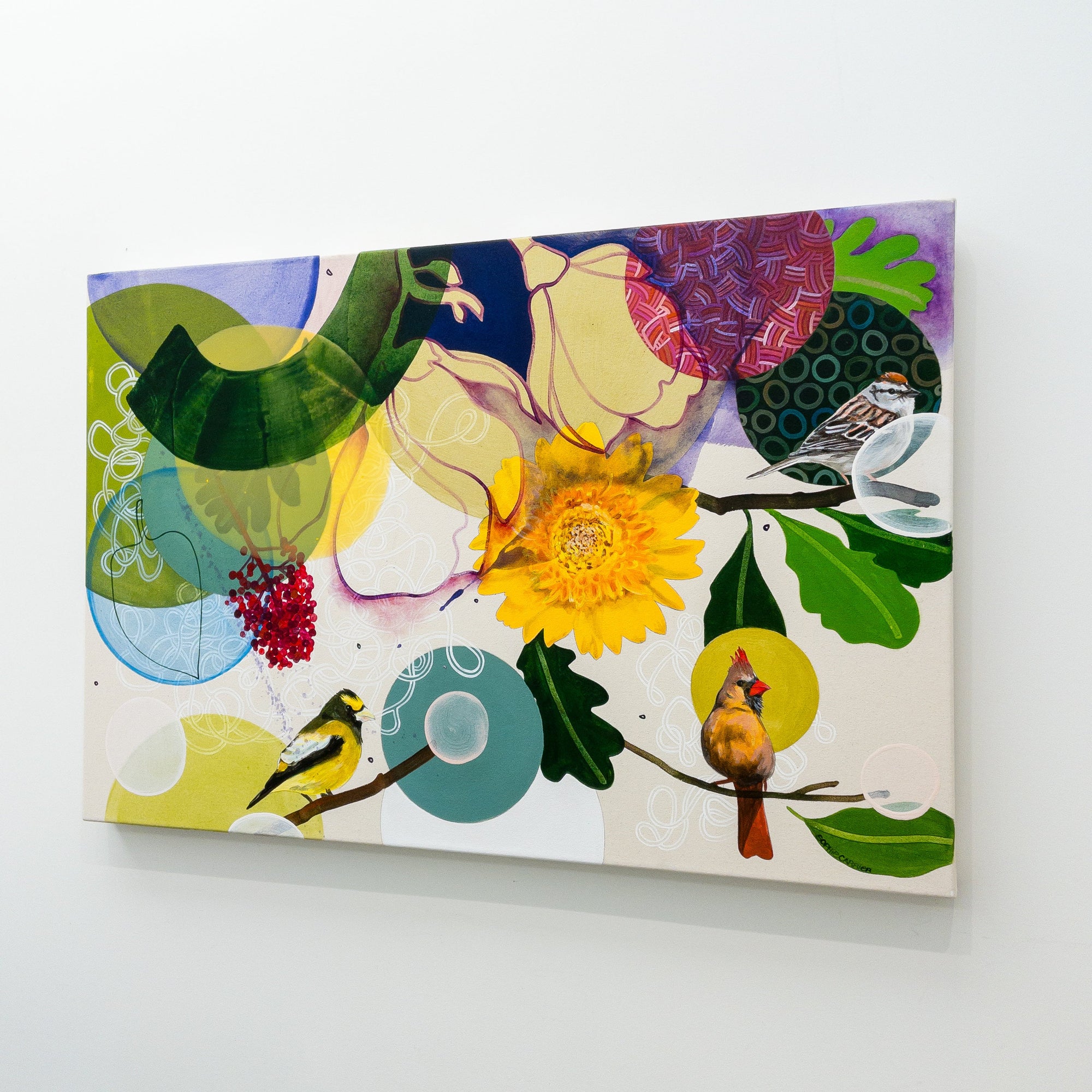 Sophie Carrier Trio | 24" x 36" Mixed Media on canvas