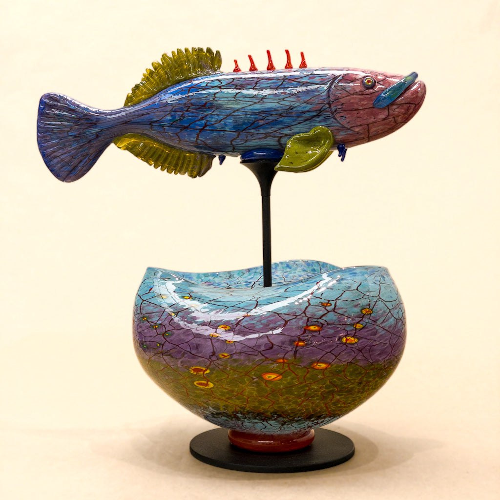 Stickleback Fish Bowl  12 x 12 x 8 by Darren Petersen - West
