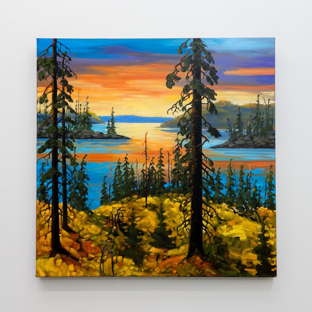Rod Charlesworth Evening Calm, North of 60 | 36" x 36" Oil on Canvas