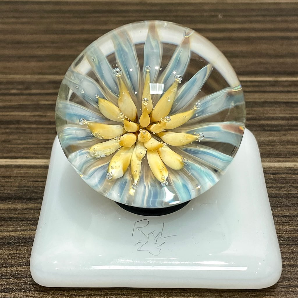 Implosion Marble - Light Blue/Light Amber by Bob Leatherbarrow | West ...