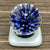 Implosion Marble - Cobalt/White Lamp-worked Glass Marble Bob Leatherbarrow