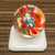 Floral Marble - Red/Orange/Aqua Kilnformed Glass Bob Leatherbarrow