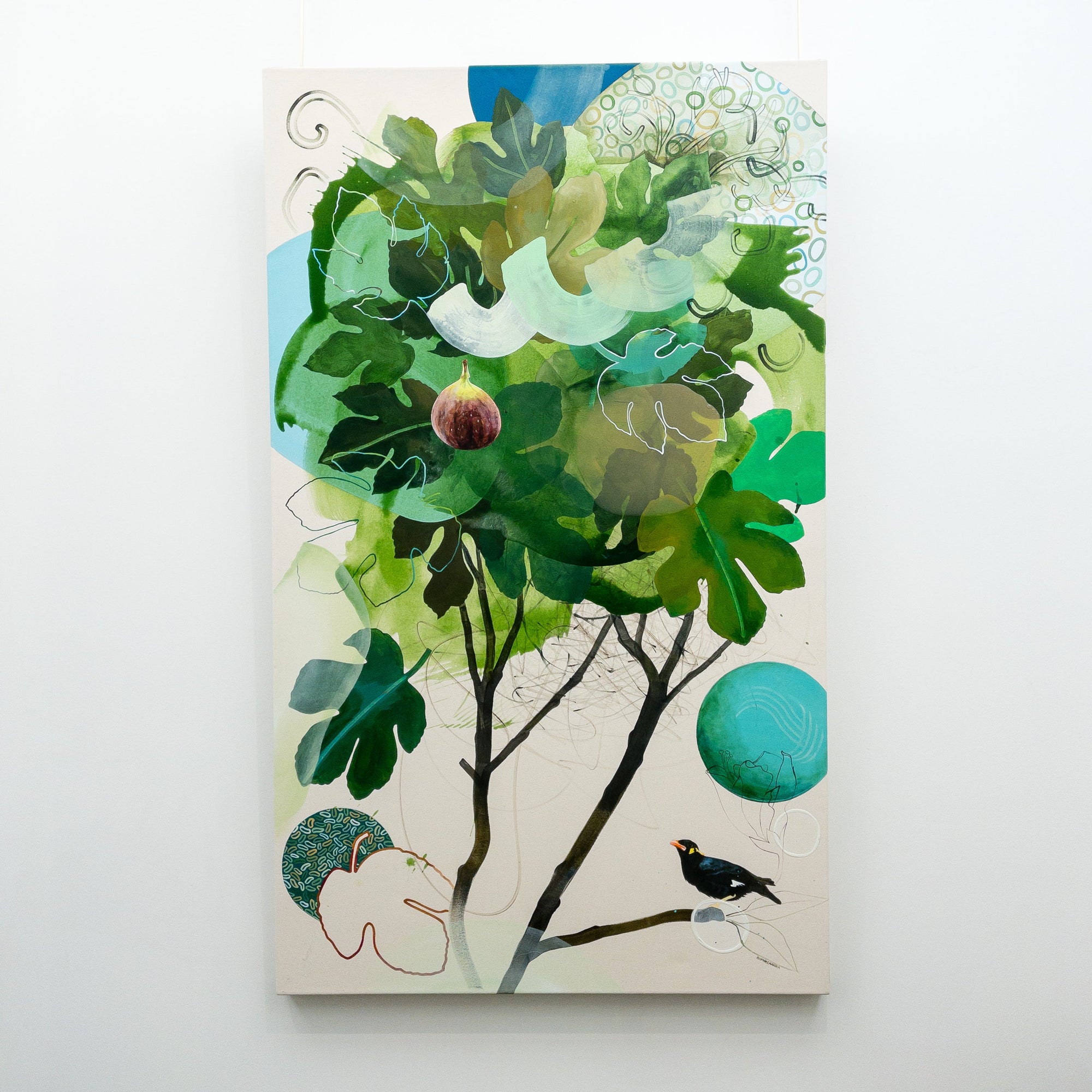 Sophie Carrier Fig Tree | 60" x 36" Mixed Media on canvas