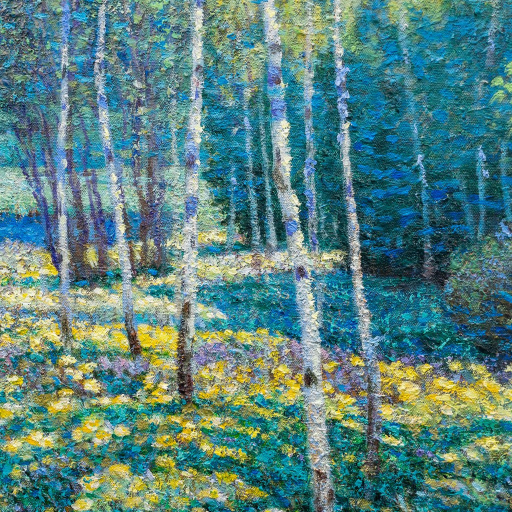 Summer Hardy Lake #3 | 36" x 36" Acrylic on Canvas Shi Le