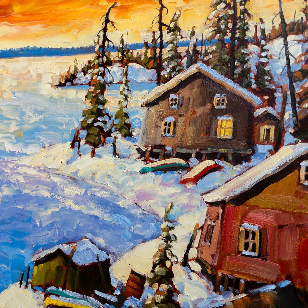 The Edge of Great Slave Lake | 30" x 40" Oil on Canvas Rod Charlesworth