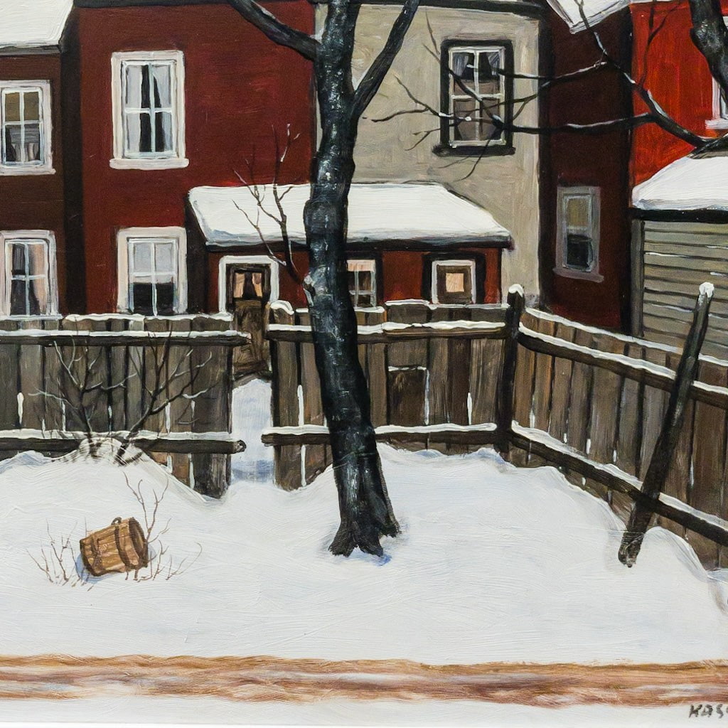 Mid Winter on Ross Street | 16" x 22" Oil on Board John Kasyn