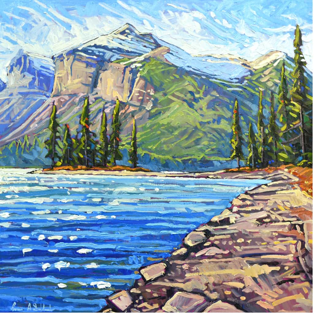 Ryan Sobkovich Pristine Shores, Jasper | 36" x 36" Oil on Canvas