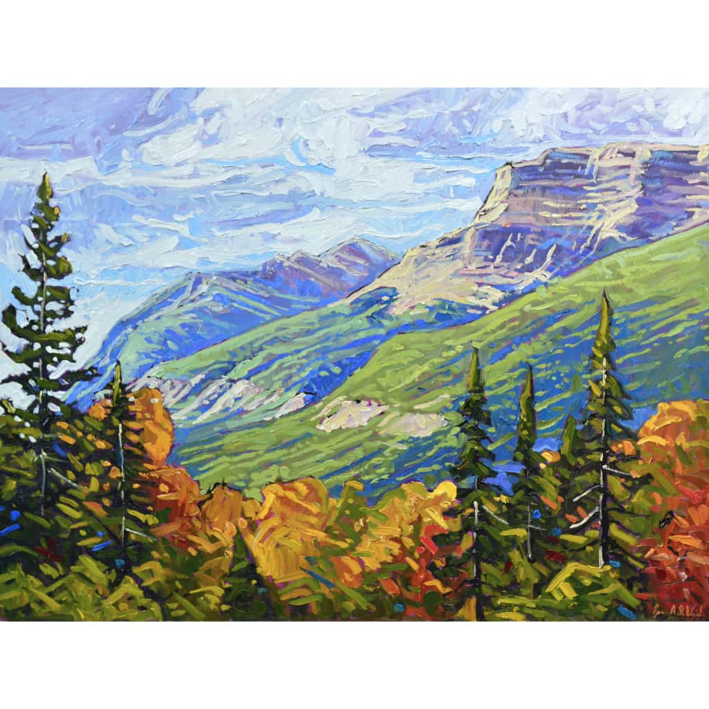 Ryan Sobkovich Rocky Mountain Hike in Autumn | 36" x 48" Oil on Canvas