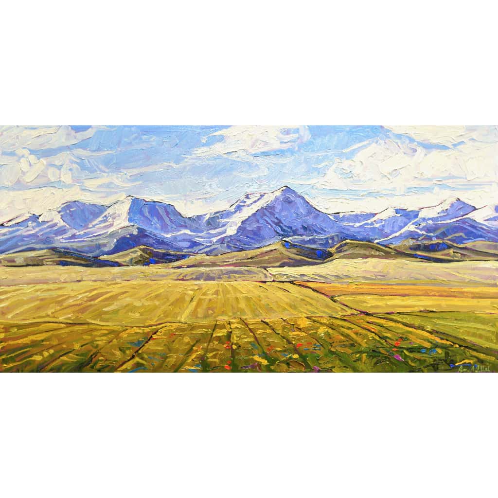 Ryan Sobkovich Rolling Foothills of Alberta | 24" x 48" Oil on Canvas