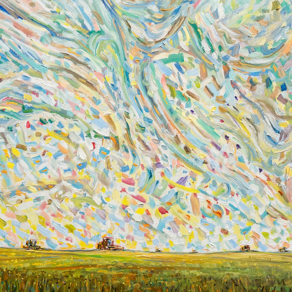 Steve R. Coffey Swirl Team | 36" x 60" Oil on Canvas