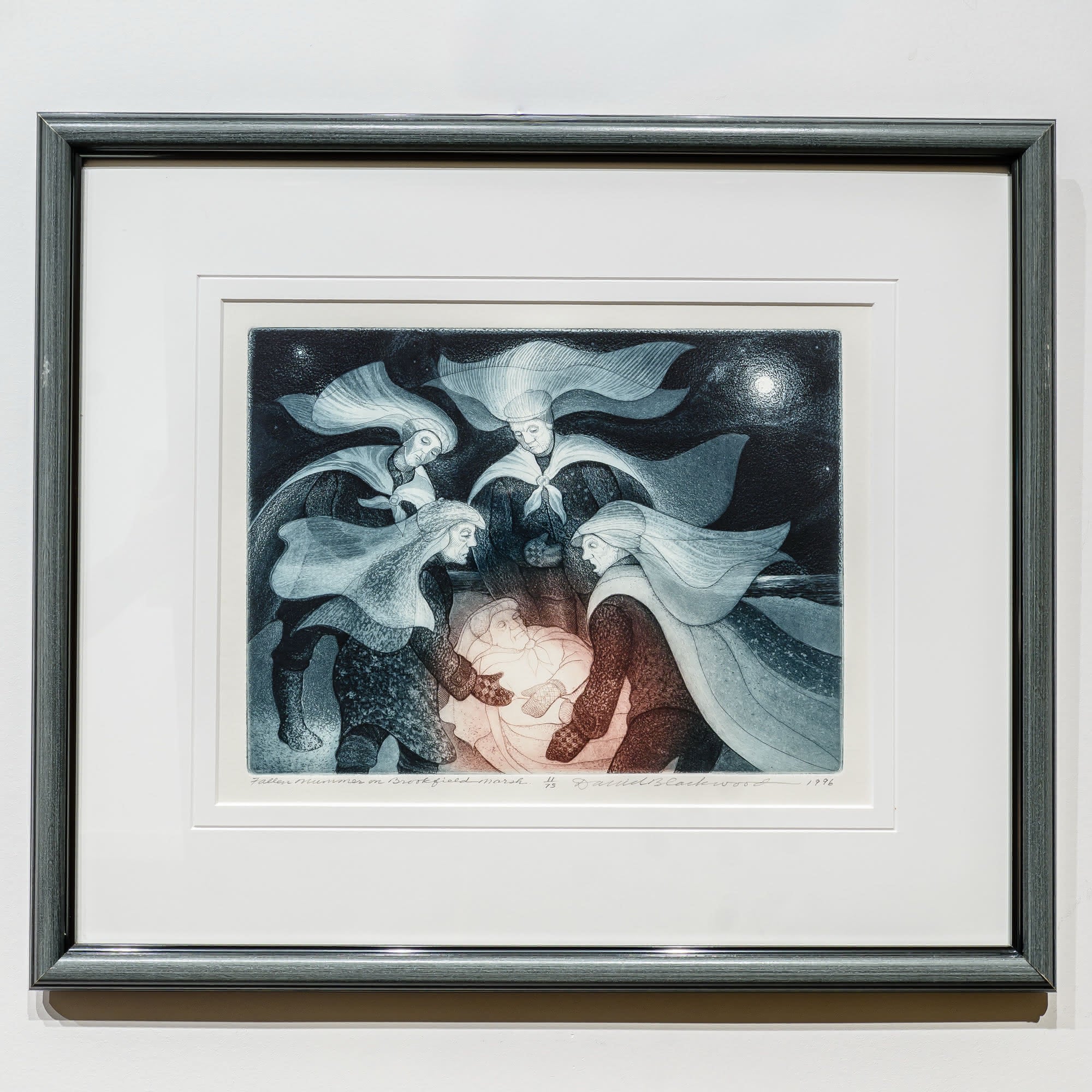 Fallen Mummer on Brookfield Marsh | Etching 11 of 75 | 1996 Etching with Aquatint on Paper David Blackwood