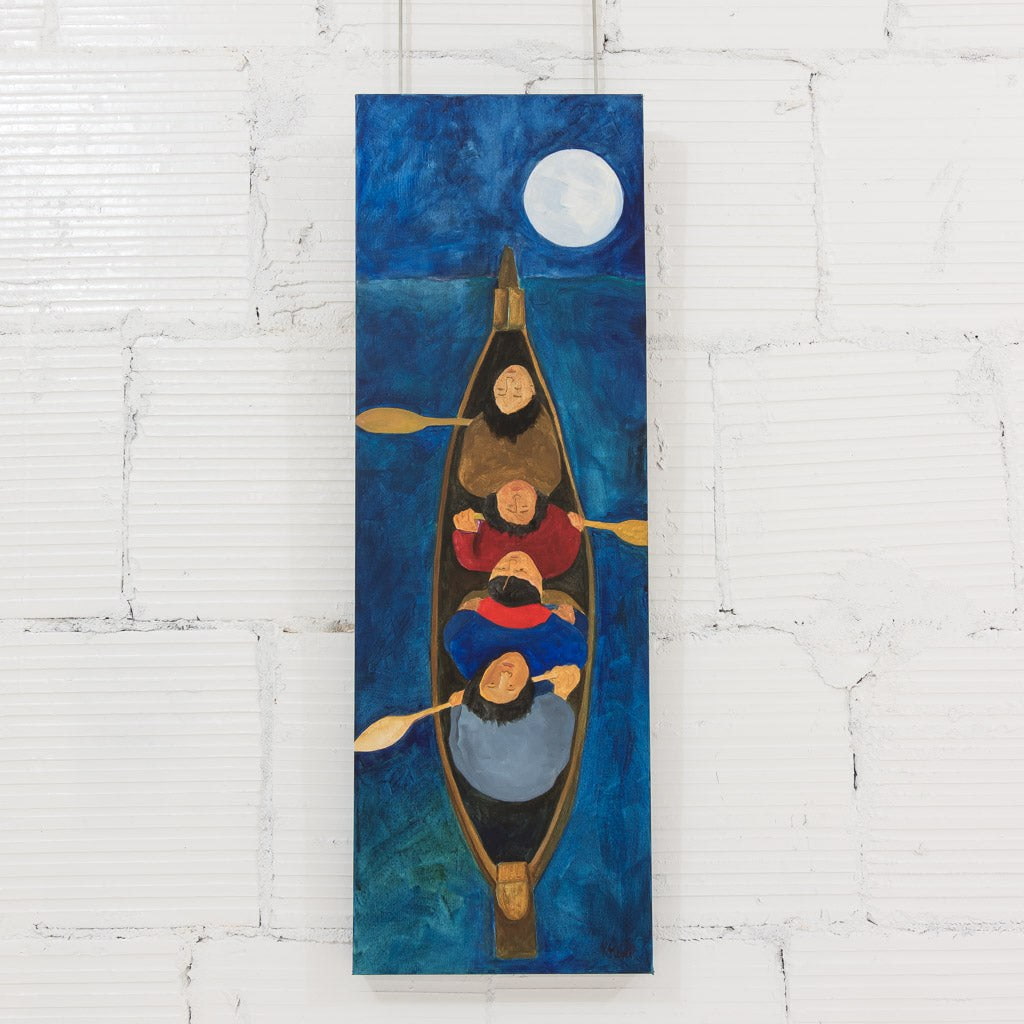 Bound for the Moon | 36" x 12" Acrylic on Canvas Irene Klar