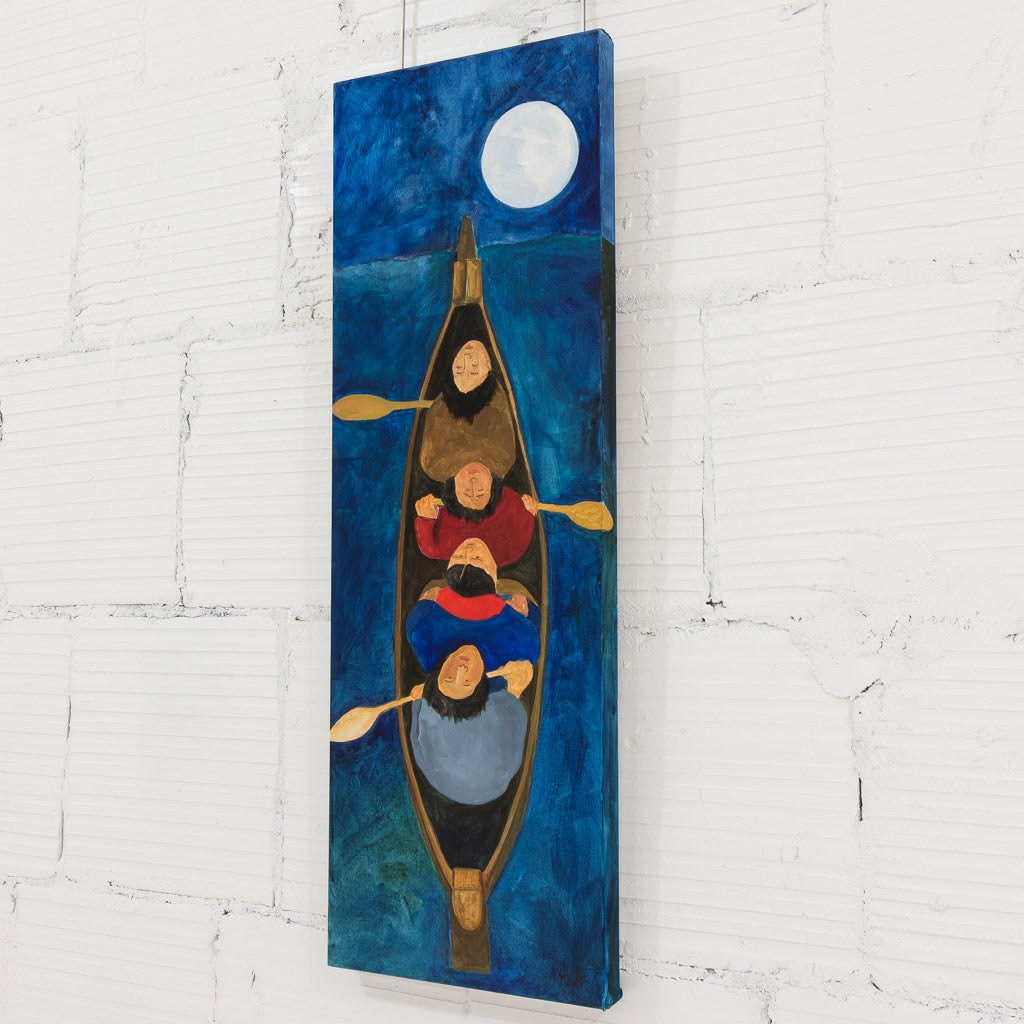 Bound for the Moon | 36" x 12" Acrylic on Canvas Irene Klar