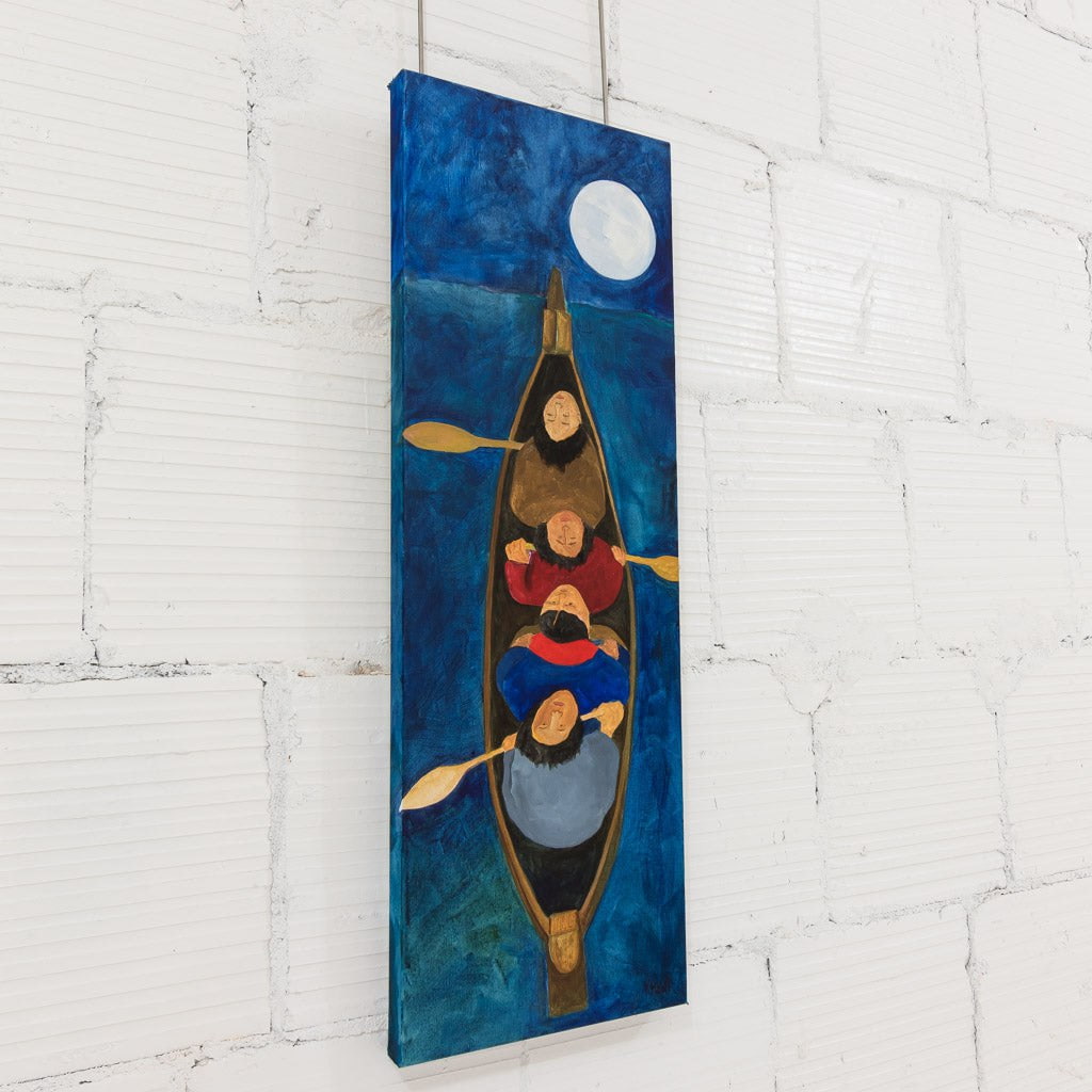 Bound for the Moon | 36" x 12" Acrylic on Canvas Irene Klar