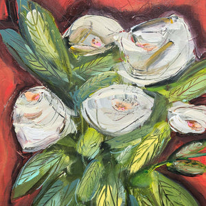 Josée Lord White Buttercup | 48" x 12" Acrylic on Canvas