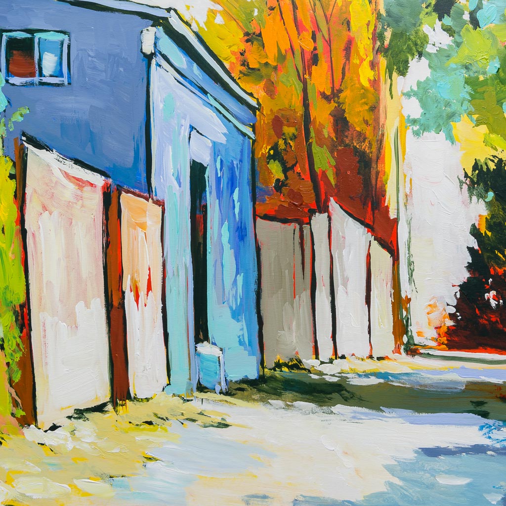 Alley Urban Garden | 30" x 60" Acrylic on Canvas Sacha Barrette