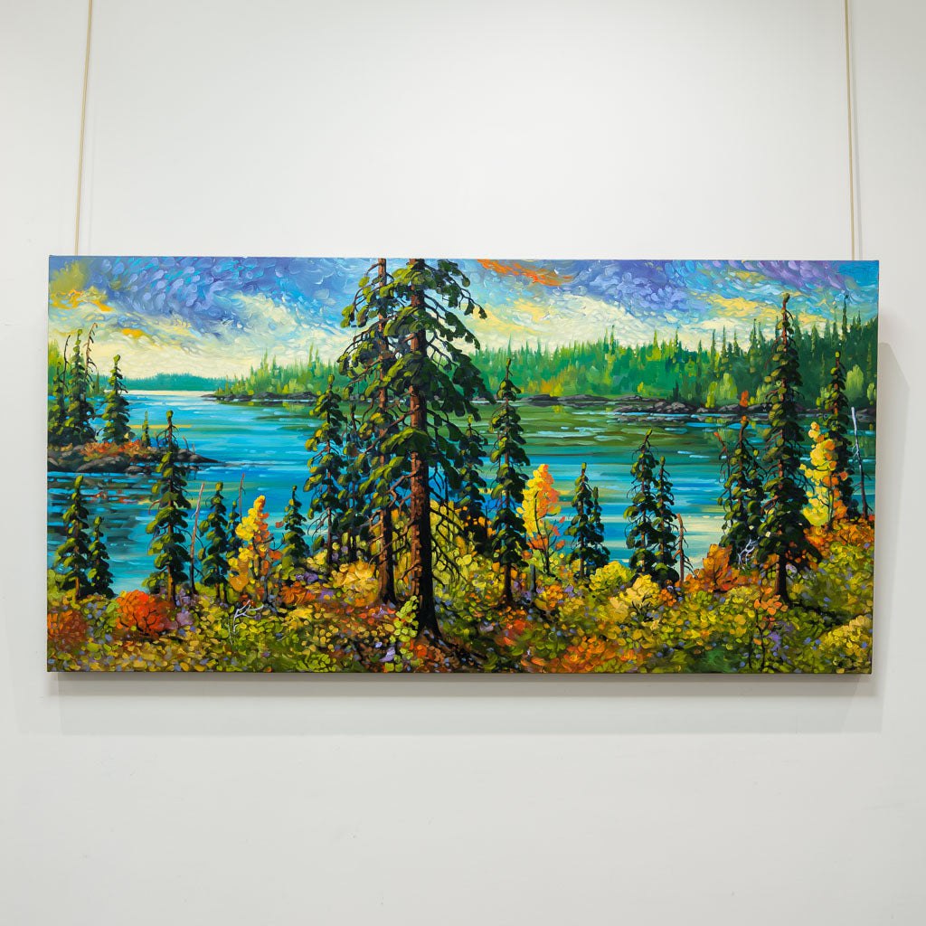 Rod Charlesworth Autumn Calm, NWT | 30" x 60" Oil on Canvas