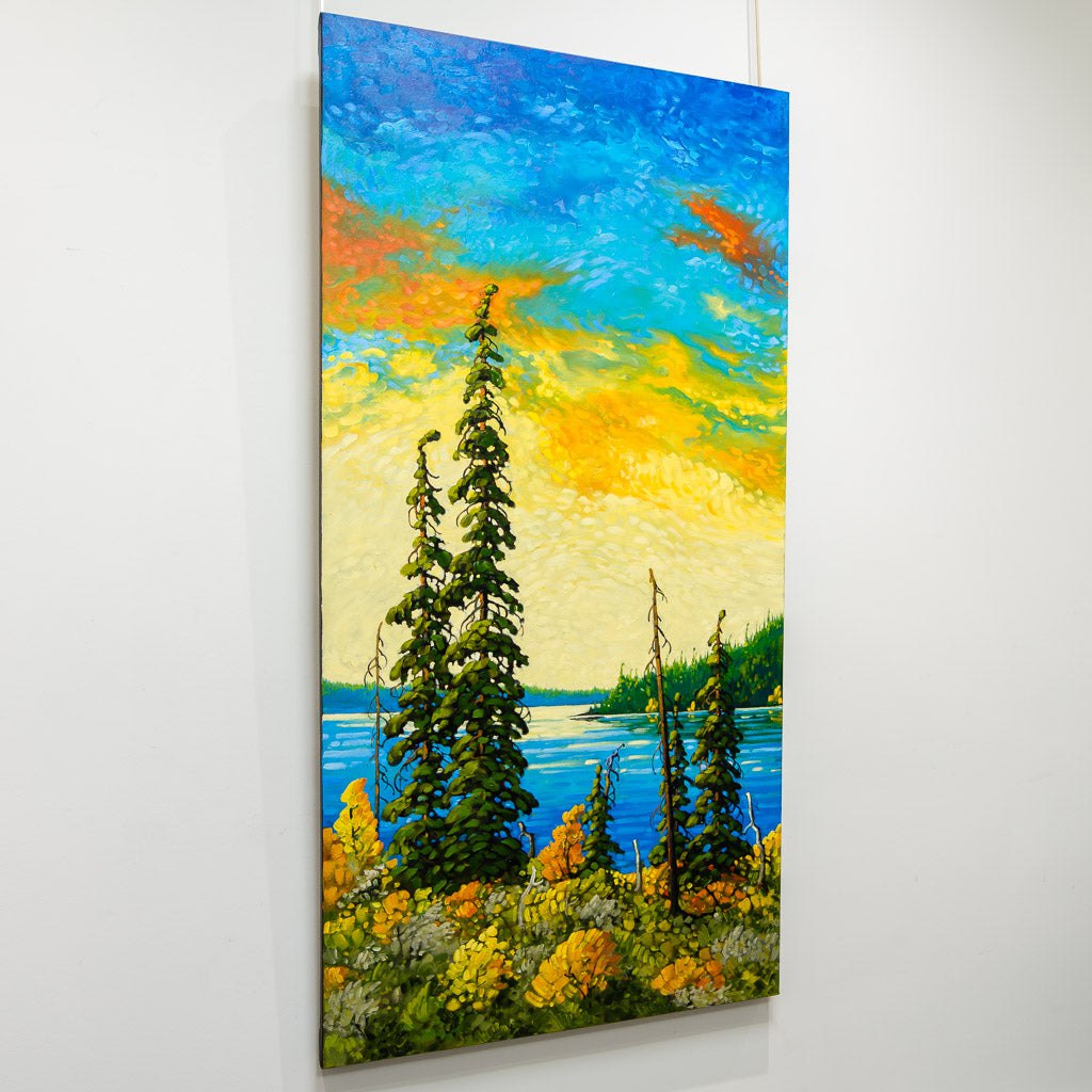 September Shores, Ingraham Trail | 60" x 30" Oil on Canvas Rod Charlesworth