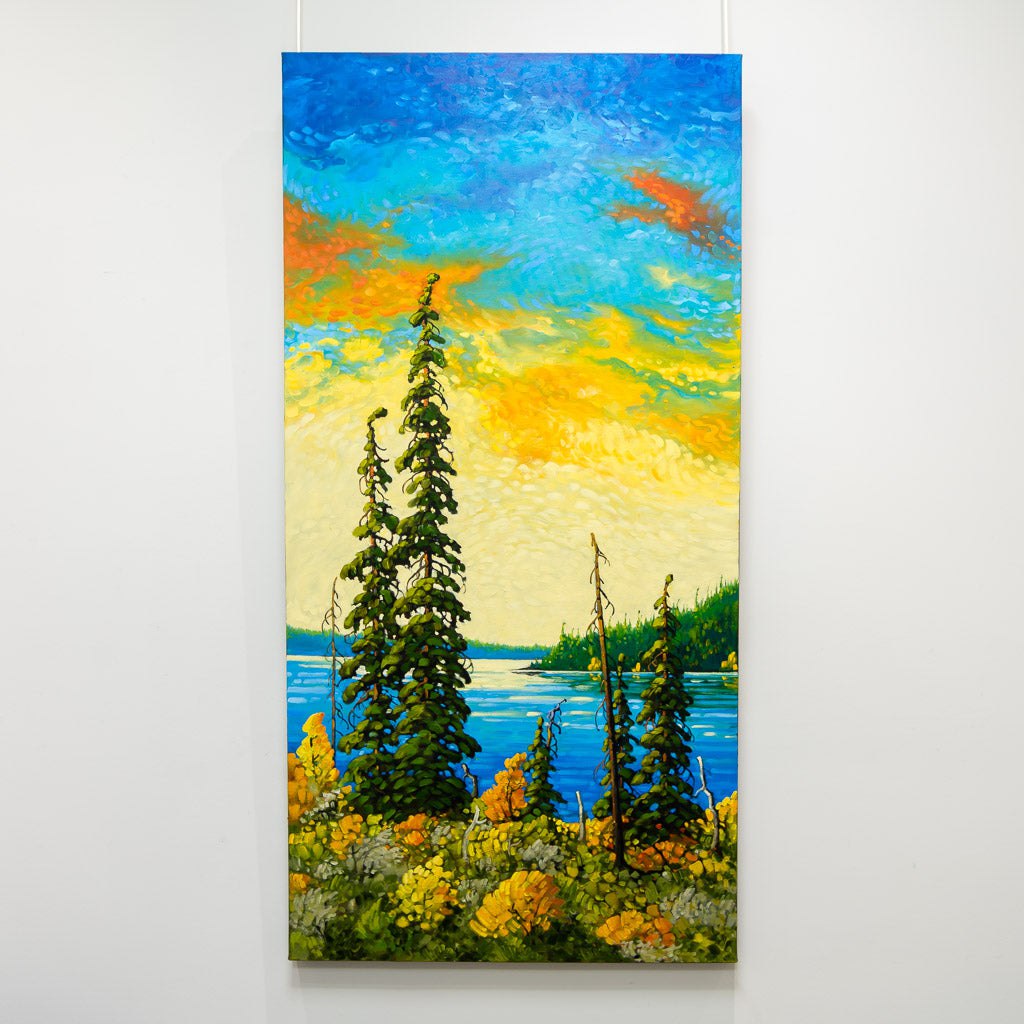 September Shores, Ingraham Trail | 60" x 30" Oil on Canvas Rod Charlesworth