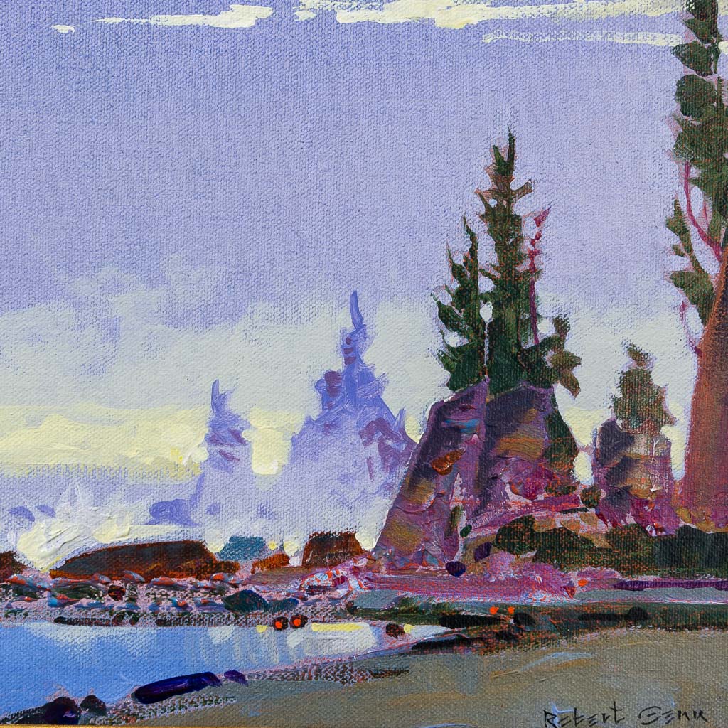 Sea Stacks, Dare Beach (2003) | 11" x 14" Acrylic on Canvas Robert Genn