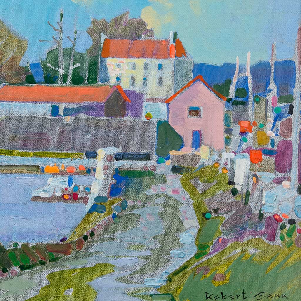 Brittany Port (2007) | 12" x 16" Acrylic on Canvas Robert Genn