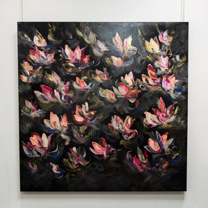 Vé Boisvert Flowers of Resilience | 48" x 48 " Acrylic on Canvas