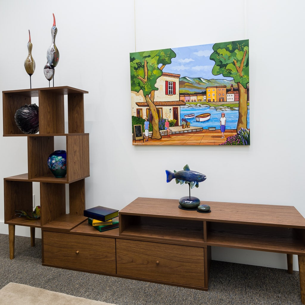 Villa Near the Sea | 30" x 36" Acrylic on Canvas Alain Bédard