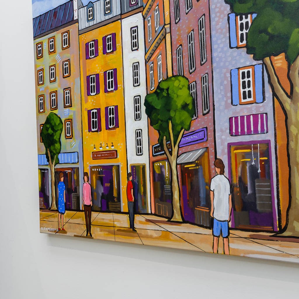 Vie de Quartier | 30" x 36" Acrylic on Canvas Alain Bédard