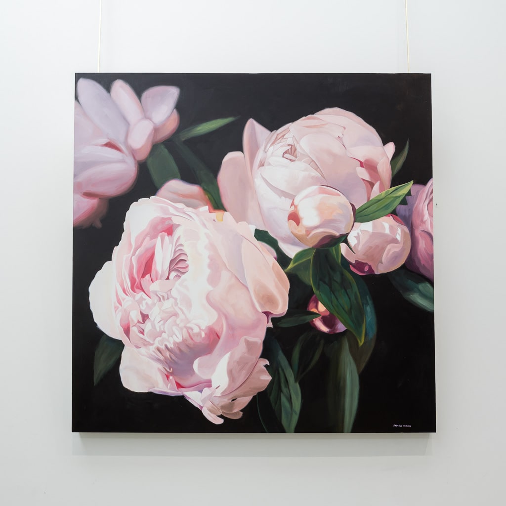 Peony Duet | 40" x 40" Oil on Panel James Wiens