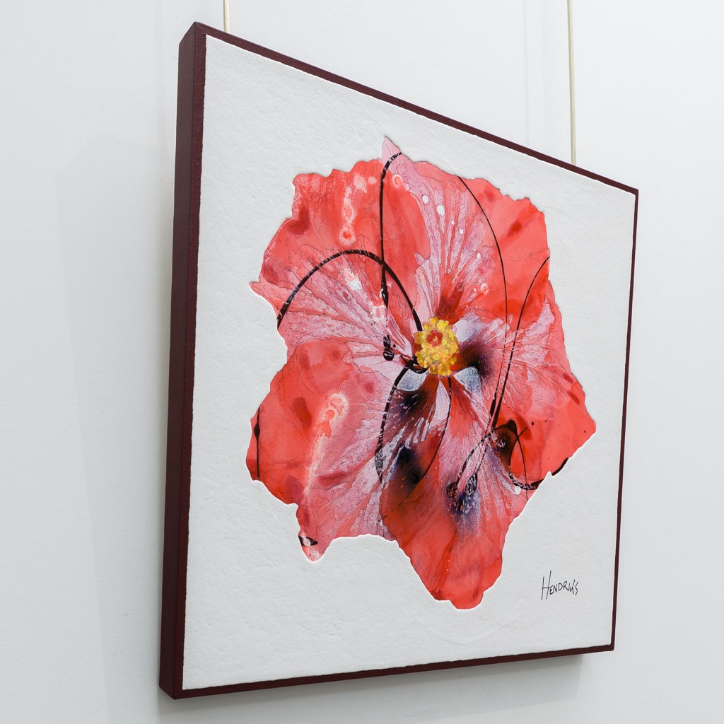 Ruby Tuesday | 20" x 20" Mixed Media on canvas Maryann Hendriks