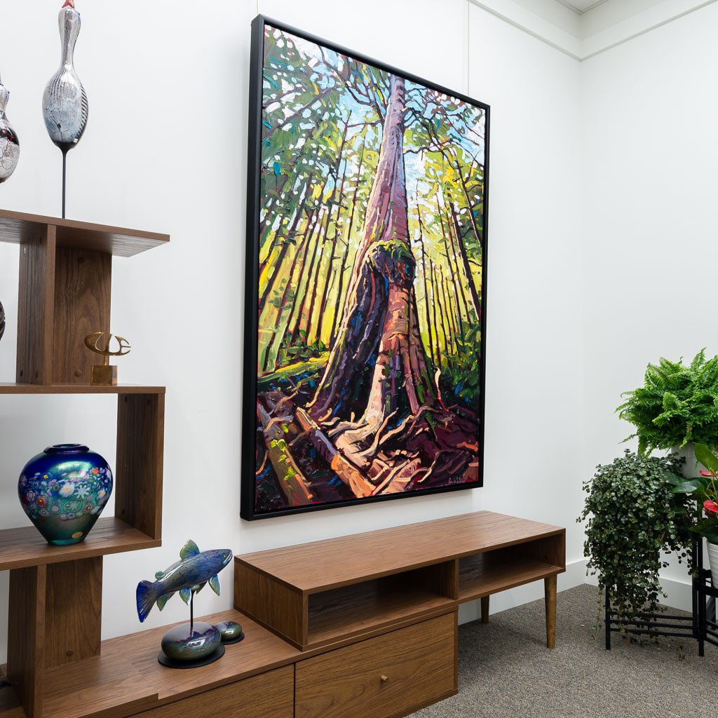 Towering Cedar, Vancouver Island | 60" x 40" Oil on Canvas Ryan Sobkovich