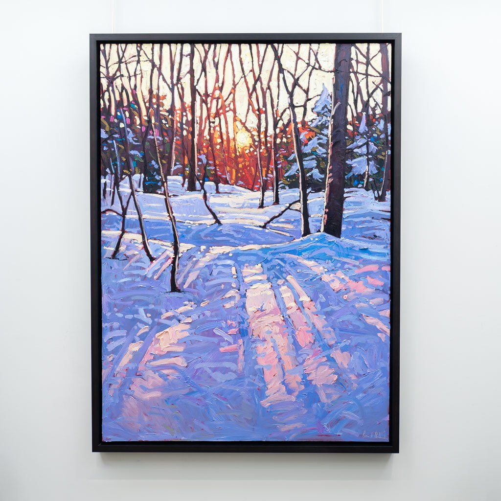 Filtered Sunlight on the Snow | 66" x 48" Oil on Canvas Ryan Sobkovich