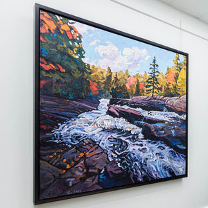 Ryan Sobkovich Roaring Rapids Madawaska River | 60" x 72" Oil on Canvas