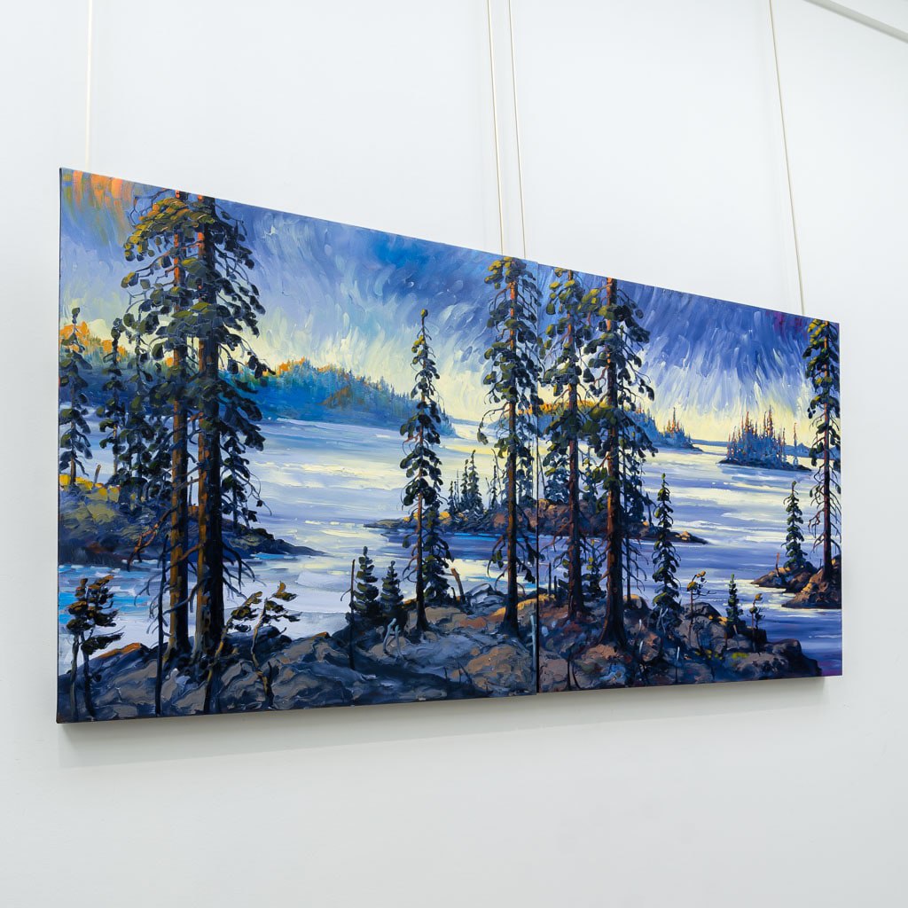 Northern Panorama (Diptych) | 30" x 60" Oil on Canvas Rod Charlesworth