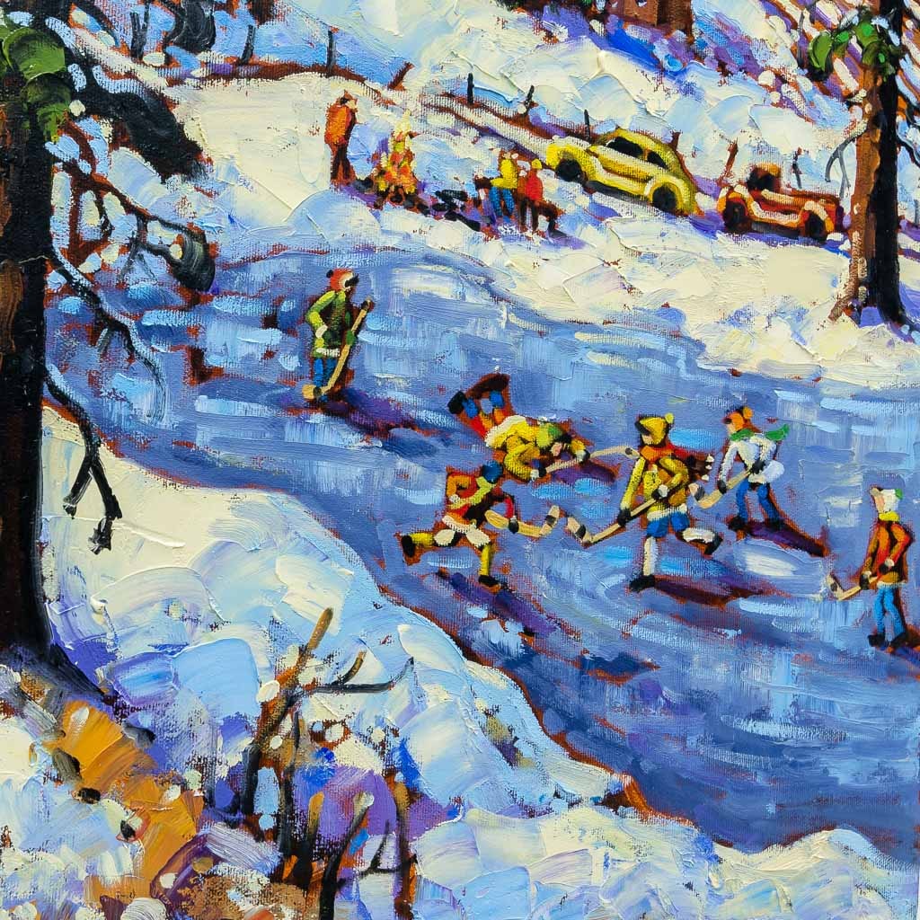 Ice Time | 20" x 20" Oil on Canvas Rod Charlesworth