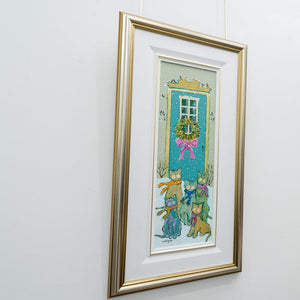 Claudette Castonguay The Charming Visitors | 8" x 24" Acrylic on Canvas