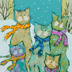 Claudette Castonguay The Charming Visitors | 8" x 24" Acrylic on Canvas