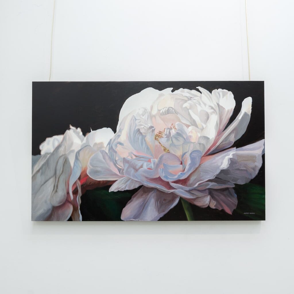 Peony Medley | 24&quot; x 40&quot; Oil on Board James Wiens