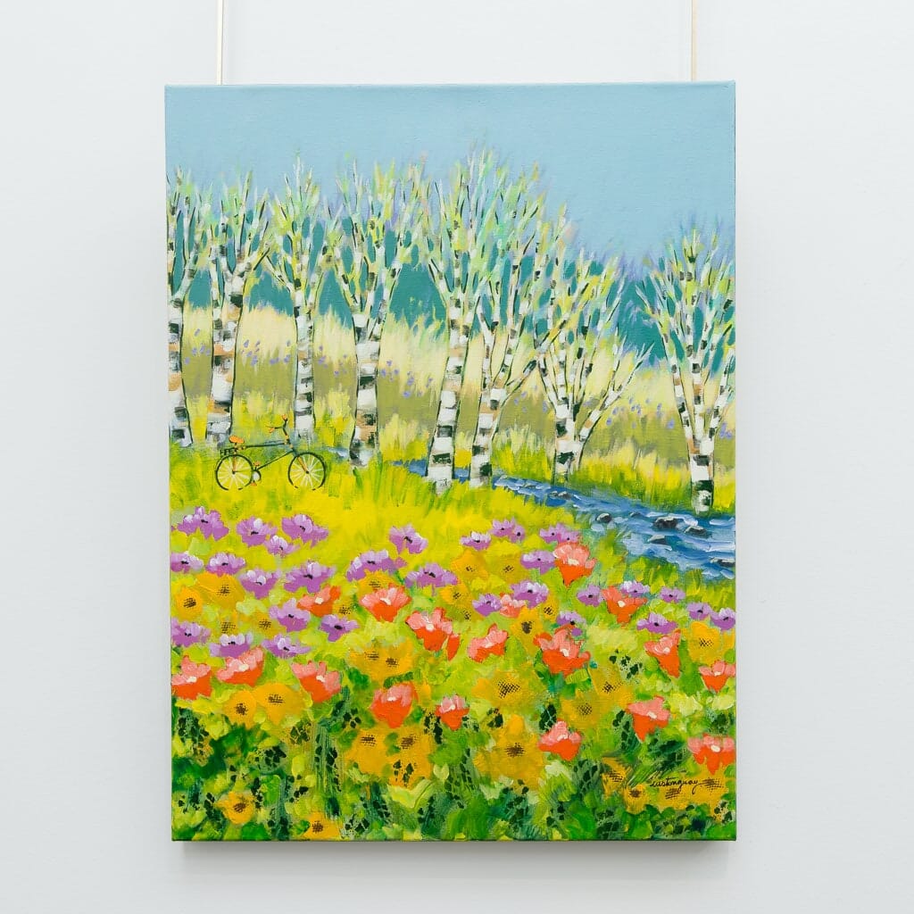 Claudette Castonguay During the Summer | 24" x 18" Acrylic on Canvas