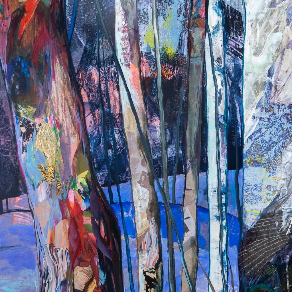 La forêt hercynienne | 36" x 60" Mixed Media on Canvas Annabelle Marquis