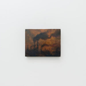 Martin Blanchet Éclipse | 7" x 9" mixed media on panel