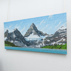 Joel Mara The Glaciers of Assiniboine Mountain | 28" x 60" Oil on Canvas