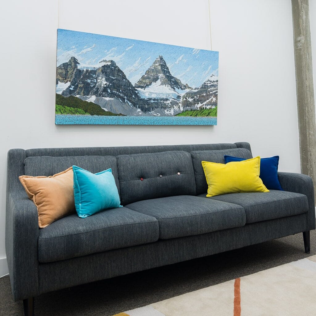The Glaciers of Assiniboine Mountain | 28" x 60" Oil on Canvas Joel Mara