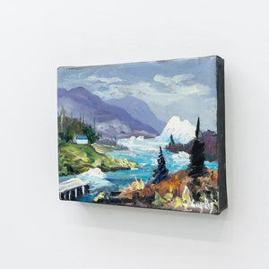 Guy Roy Lumiere sur le Glacier | 8" x 10" Oil on Canvas