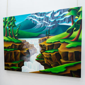 Dana Irving Athabasca Falls | 36" x 48" Oil on Canvas