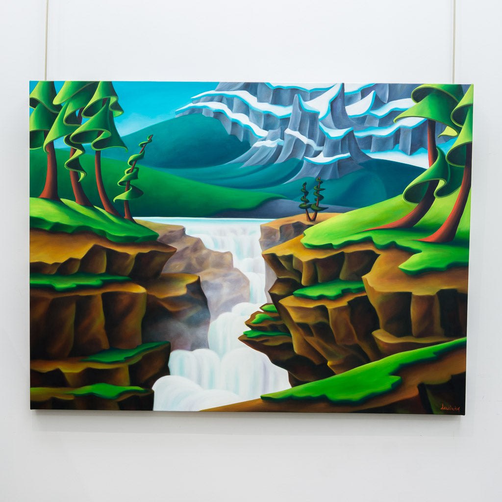Athabasca Falls | 36&quot; x 48&quot; Oil on Canvas Dana Irving