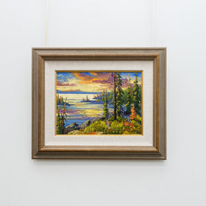 Rod Charlesworth Great Slave Overlook | 12" x 16" Oil on Board